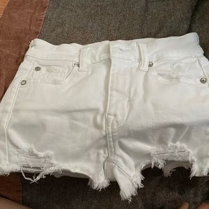 COPY - White distressed American Eagle Jean shorts
